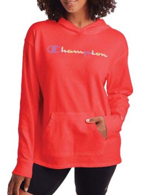 champion red hoodie womens