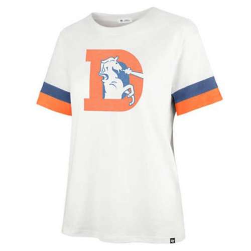 Nike Women's Denver Broncos Rewind Team Stacked White T-Shirt