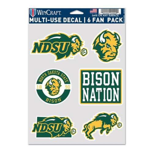 Wincraft North Dakota State Bison Multi Use 6-Pack Decal