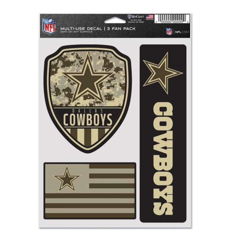 Wincraft Dallas Cowboys SI Camo 3pk Decal Set