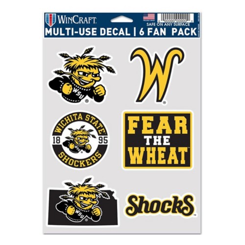 Wincraft Wichita State Shockers Multi-Use 6 Decal Pack