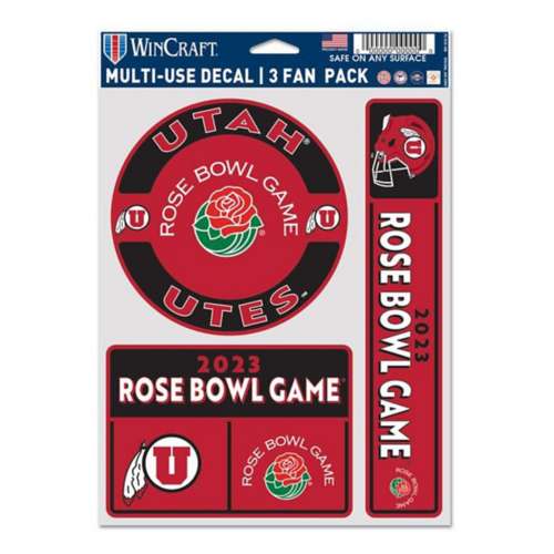 Wincraft Utah Utes 2022 Rose Bowl 3pk Decals