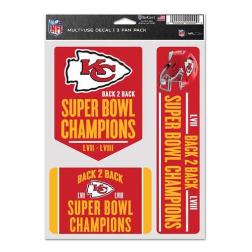 Wincraft All Strollers & Wagons Back 2 Back Super Bowl Champions 3pk Decals