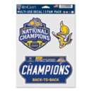 Wincraft South Dakota State Jackrabbits 2023 Back-To-Back National Championship 3-Pack Decals