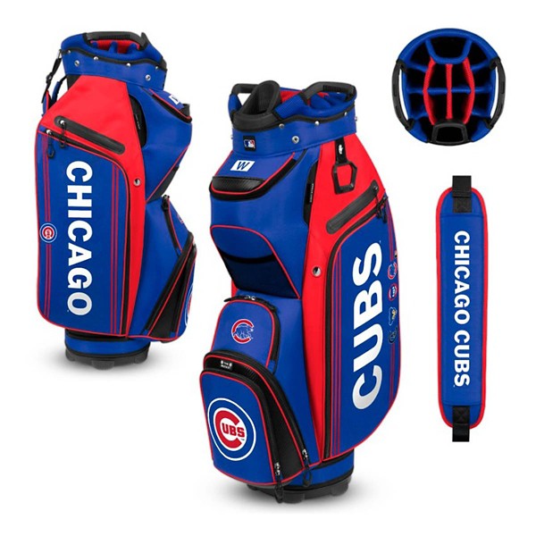 Team Effort Chicago Cubs Blue/Red Bucket III Cart Golf Bag