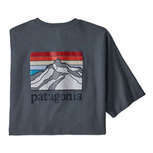 Men's Patagonia Line Logo Ridge Pocket Short Sleeve Responsibili-Tee