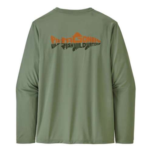 Men's Patagonia Long Sleeve Capilene Cool Daily Fish Graphic Shirt