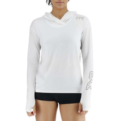 Women's TYR Sun Defense Vented Hooded Shirt Swim Cover Up - Primary Image