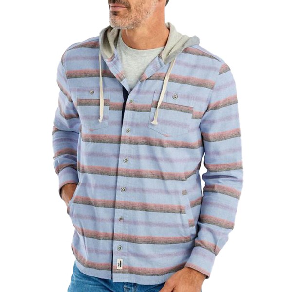 Men's johnnie-O Melton Flannel Shirt Jacket Hoodie product image