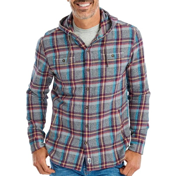Men's johnnie-O Bruh Flannel Jacket Hoodie product image
