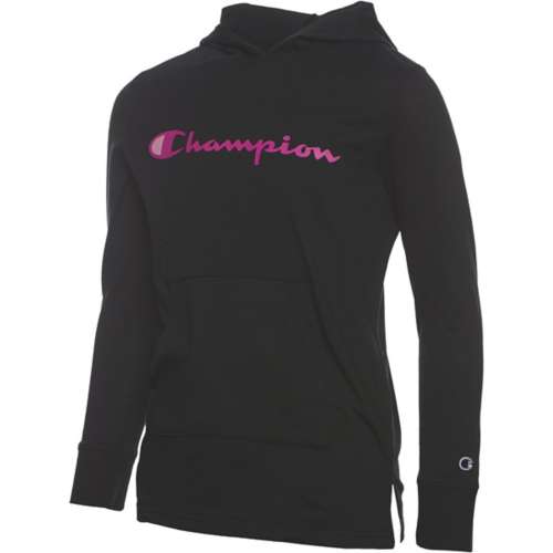 Girls' Champion Classic Script Hooded Shirt