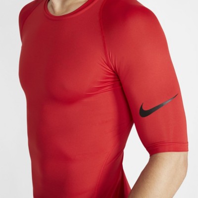 nike men's pro half sleeve compression football shirt