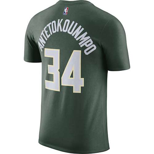 Nike Milwaukee Bucks Giannis Antetokounmpo Name & Number T-Shirt