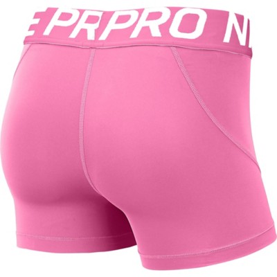 pink nike pro shorts