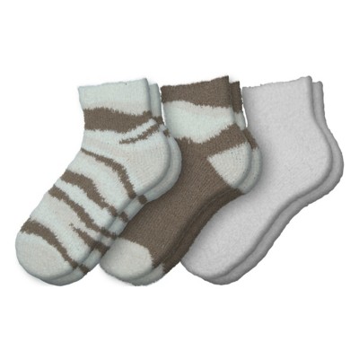 Women's Cozy Hub Assorted Zebra 3 Pack Quarter Socks