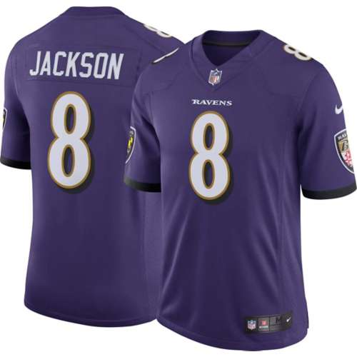 Purple Nike NFL Baltimore Ravens Jackson #8 Jersey