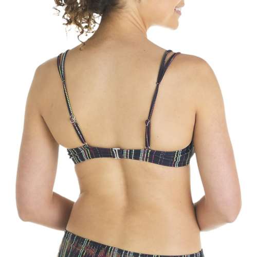 Women's damsel Athletic Triangle Matrix Swim Bikini Top