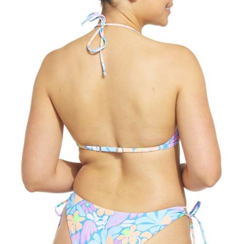 Women's damsel Halter Print Swim Bikini Top