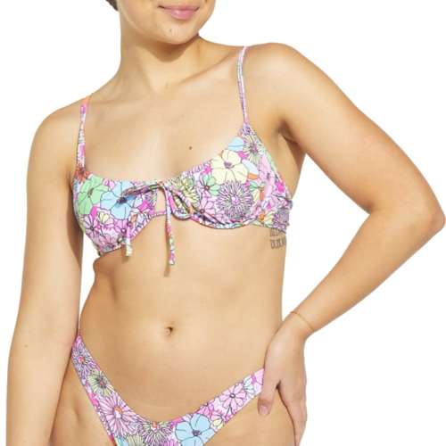 Women's damsel Underwire Print Swim Bikini Top