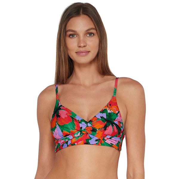 Women's Sunsets Inc Lyla Bralette Swim Bikini Top Contemporary D Hummingbird Cove