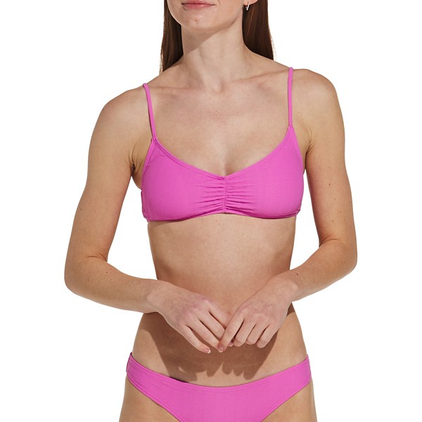Women's damsel Athletic Bralette Swim Bikini Top Juniors Medium Helio
