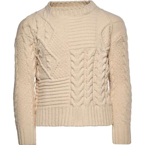 Girls' Poof! Cable Knit Pullover Sweater