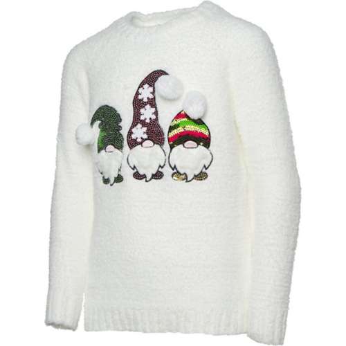 Girls' Poof! Christmas Gnomes Pullover Sweater