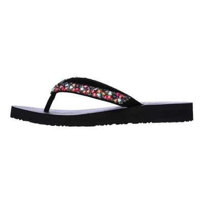 skechers meditation daisy flip flops