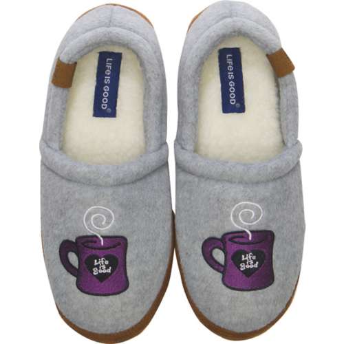 Women's Crosswinds Heart Mug Life Is Good Slippers