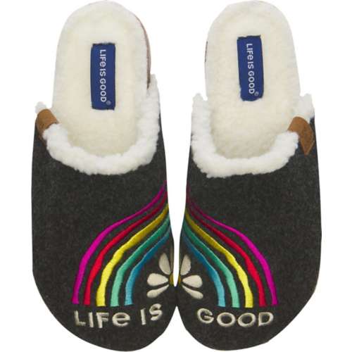 Women's Crosswinds Rainbow Life Is Good Slippers