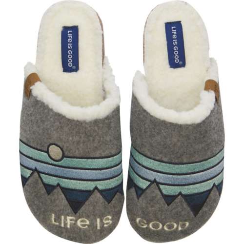 Women's Crosswinds Mountain Stripes Life Is Good Slippers