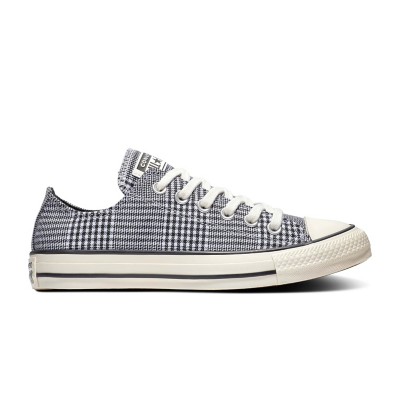 black and white plaid converse