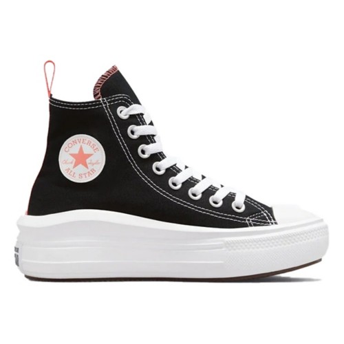 Converse Chuck Taylor All Star Move Hi Black Pink White Canvas Sneakers