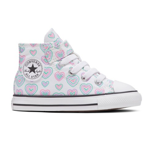 Toddler Converse All Star Hearts Easy on Hook N Loop Shoes
