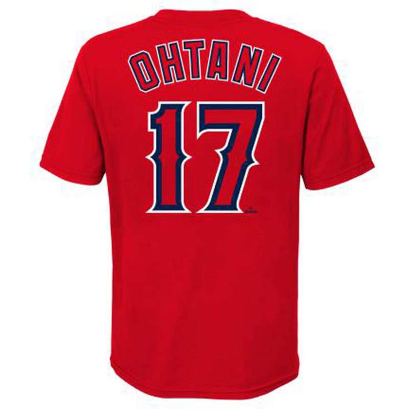 Nike Kids' Los Angeles Angels Shohei Ohtani #17 Name & Number T-Shirt