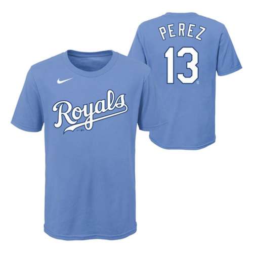 Salvador Perez Kansas City Royals Baby Blue Nike Jersey Size XL