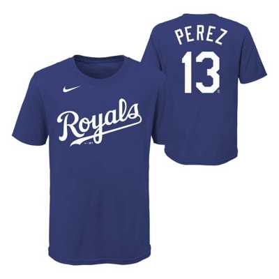 Men's Salvador Perez Royal Kansas City Royals Big & Tall Name & Number T- Shirt