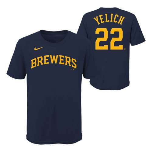 Women's Milwaukee Brewers Christian Yelich Gray/Navy Plus Size Jersey