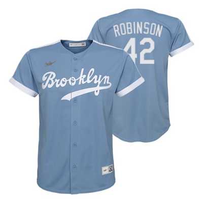 Nike Youth Jackie Robinson Light Blue Brooklyn Dodgers Replica Player Jersey