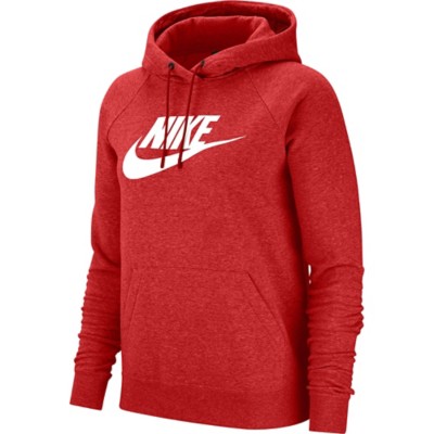 red nike zip up jacket women's