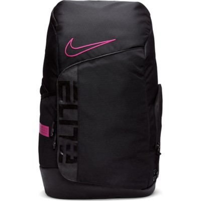 nike elite backpack pink and black