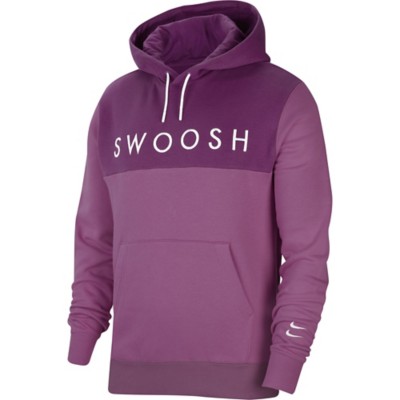 purple nike swoosh hoodie