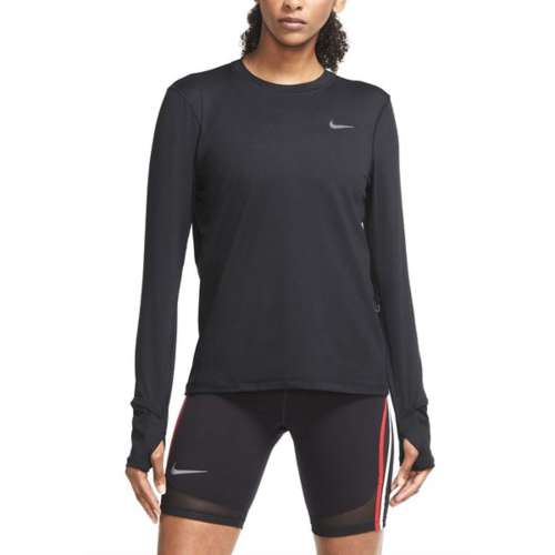 Women's Nike Long-Sleeve Running Shirt Crewneck Sweatshirt