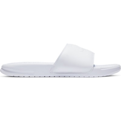 nike benassi slides women's white