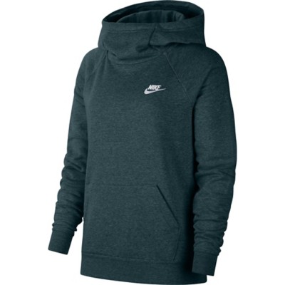 nike funnel neck hoodie women's grey