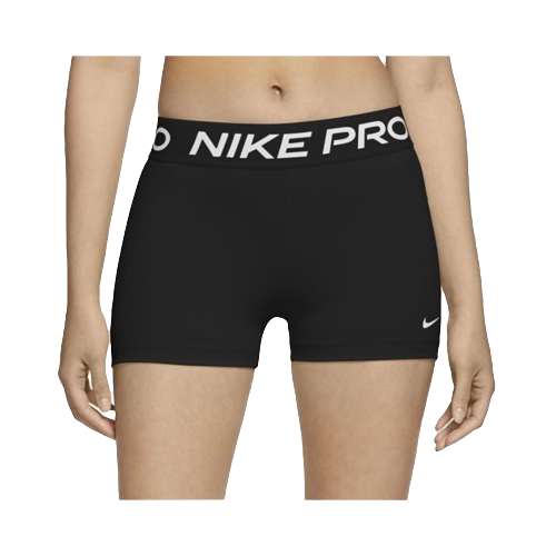 Nike Women's Pro Gym Shorts In Black/white
