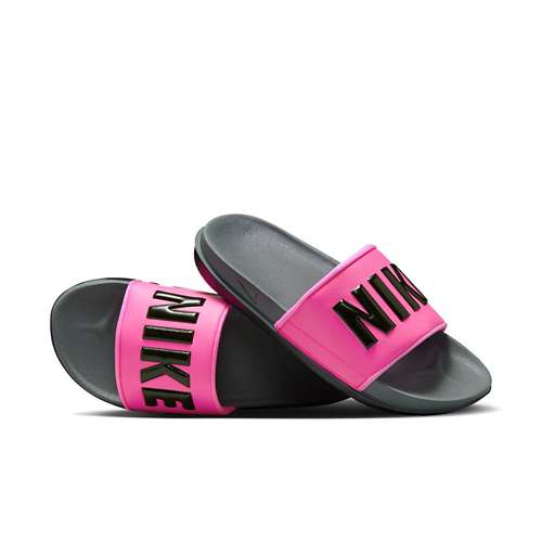 black and pink nike sandals
