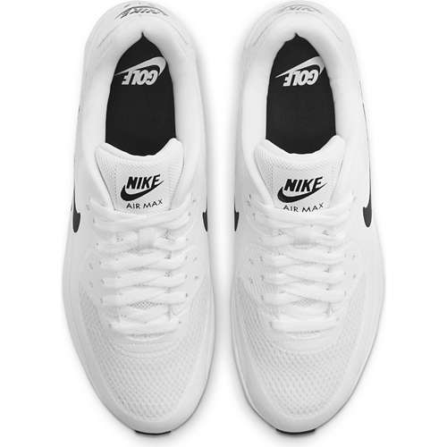 Nike Men's Air Max 1 G Spikeless Golf Shoes Size 9.5, White/Black