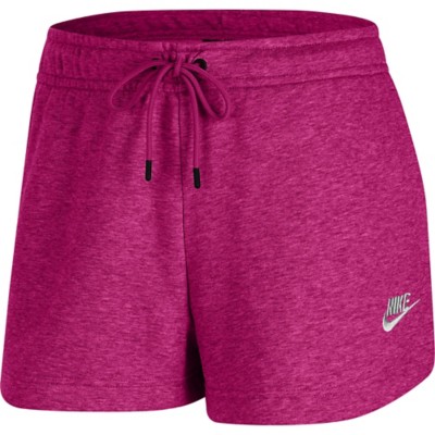 women's nike sportswear essential french terry shorts yellow