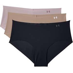 Under Armour Women's Pure Stretch No Show Bikini, 3-Pack Microfiber  Underwear, Black, X-Small : : Clothing, Shoes & Accessories